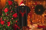 Reindeer Christmas Shirts - D4 - Black