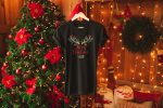 Reindeer Christmas Shirts - D5 - Black