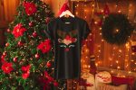 Reindeer Christmas Shirts - D6 - Black